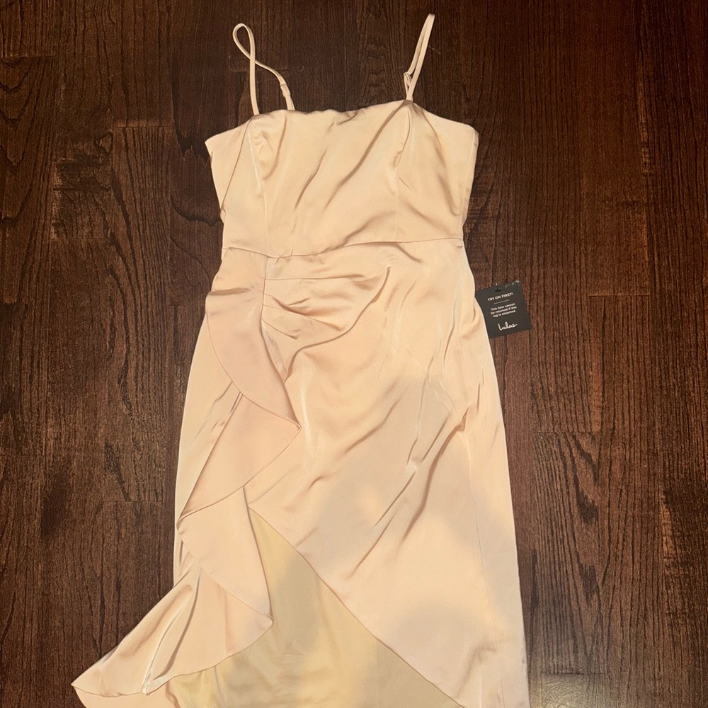 Lulu's Cream Asymmetrical Dress